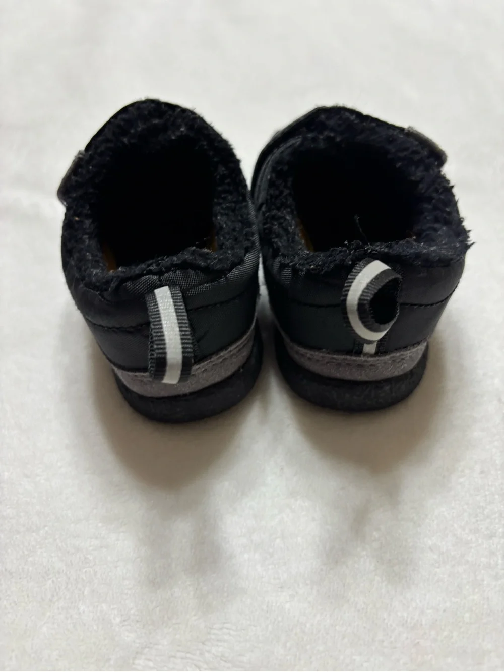 Keen Black and Gray Kids Slip-On Shoes with Yellow Logo